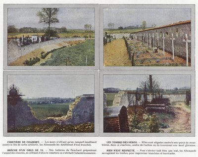 Cemetery of Chambry, The Graves of Heroes, Breach of a 75 Shell, Nothing is Respected by Jules Gervais Courtellemont