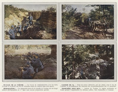 En Face de la Voevre, Caisson de 75, Mitrailleurs, Tranchees Sous Bois by Jules Gervais Courtellemont