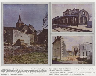 Gourgancon, La Gare de Fere-Champenoise, Les Projectiles de 150 by Jules Gervais Courtellemont