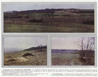 Panorama des Hauteurs de Saint-Prix, Retranchements de 77, A Villevenard by Jules Gervais Courtellemont