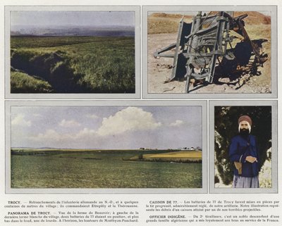 Trocy, Caisson de 77, Panorama de Trocy, Officier Indigene by Jules Gervais Courtellemont