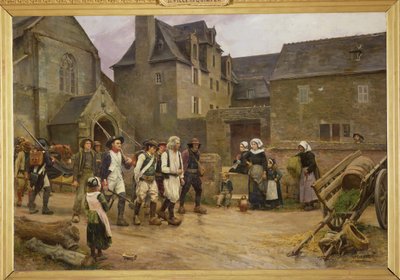 The Revolutionaries of Fouesnant Rounded Up by the National Guard in 1792, c.1886-87 by Jules Girardet