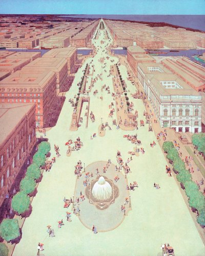 Proposed Boulevard to Connect North and South Sides of the Chicago River by Jules Guerin