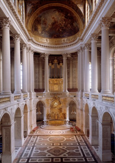 View of the Royal Chapel by Hardouin-Mansart in 1709 and Consecrated by Cardinal Noailles in 1710 by Jules Hardouin Mansart