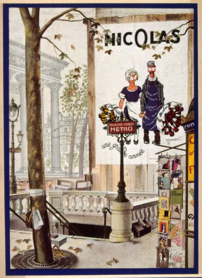 French Poster Depicting the Fictional Delivery Man 