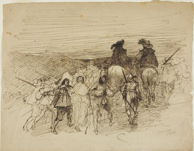 Marching Troops by Jules Jacquet