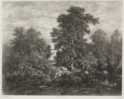 The Pond, after Théodore Rousseau by Jules Joseph Augustin Laurens
