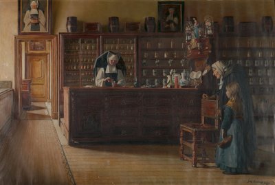 The Pharmacy in the Sint-Janshospitaal in Bruges by Jules Lambeaux