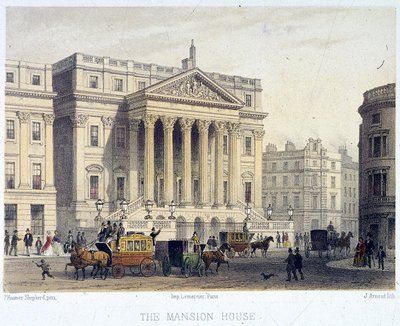 Mansion House Exterior, London by Jules Louis Arnout