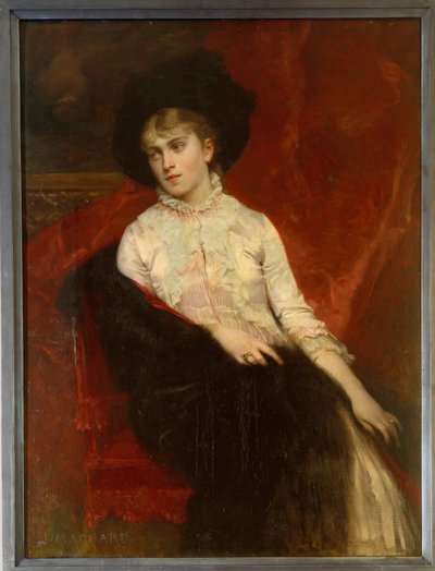 Portrait of Jeanine Dumas Davy de la Pailleterie, Daughter of Alexandre Dumas and Wife of Ernest Hauterive by Jules Louis Machard