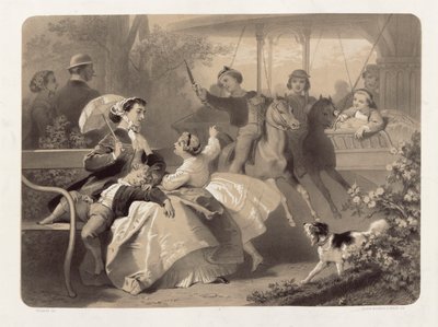 The Merry-Go-Round at Saint-Cloud, engraved by Regnier, Bettanier and Anthony Morlon by Jules Marie Desandre