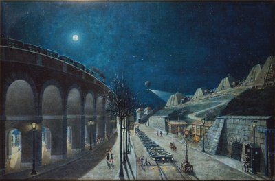 The Point-du-Jour Viaduct and Bastion 35, March 1870 by Jules Mary