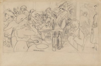 Cafe Scene by Jules Pascin