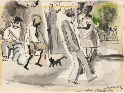 Figures in a Park, Charleston, South Carolina, 1916 by Jules Pascin