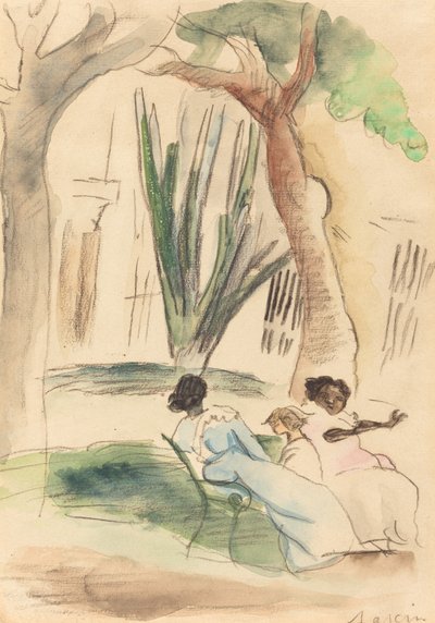 Nannies with a Child by Jules Pascin
