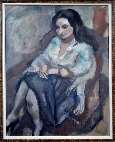 Portrait of Andree. Portrait of a Sitting Woman by Jules Pascin