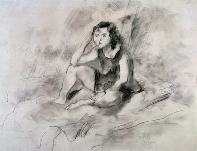 Seated Girl by Jules Pascin