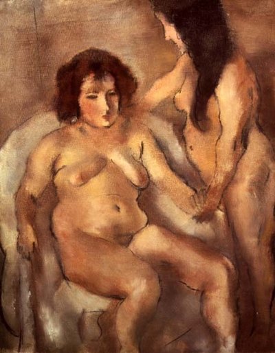 Two Nude Women (The Bordello) by Jules Pascin