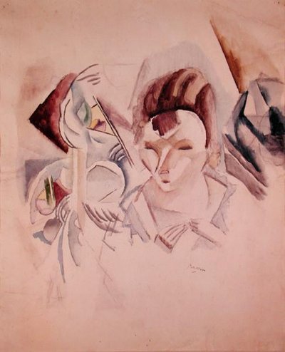 Woman and still life, c.1917 by Jules Pascin
