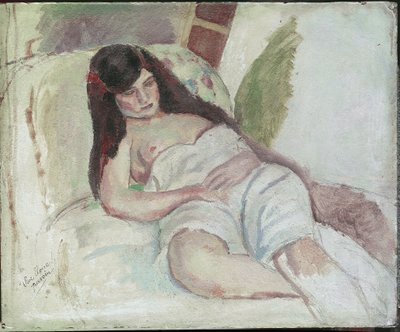 Woman Lying by Jules Pascin