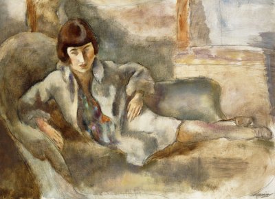 Woman on a Couch, c.1927 by Jules Pascin