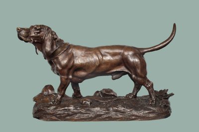 A Basset Hound by Jules Pierre Moigniez