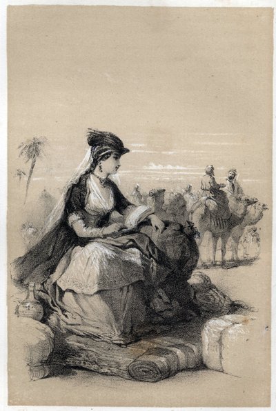 Portrait of Lady Mary Wortley Montagu, British writer by Jules and Raunheim Hermann David