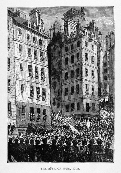 The 28th of June, 1792, engraved by Stephane Pannemaker, from 