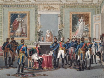 The Abdication of Napoleon at Fontainebleau on 11 April 1814 by Jules Vernet