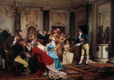 Romance is Fashionable (Reading a Piece of Theatre in a Parisian Salon) by Jules Worms