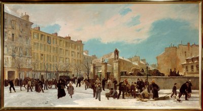 Chantier de Bois à Brûler Boulevard du Montparnasse en Janvier 1871 by Jules and Guiaud Jacques  Didier