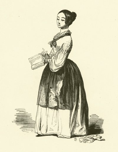 The Governess by Jules pseudonym for Gagne Jacques (after) Gagniet