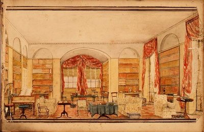 The Library at Aynhoe by Julia Cartwright