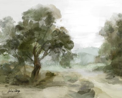 Misty Valley Path by Julia Cheney
