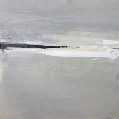 Serene Horizon with Soft Gray and White Tones by Julia Contacessi