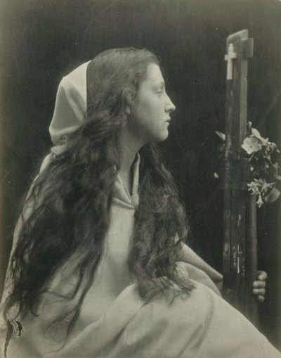 ("Lady with a crucifix") Mary Ann Hillier by Julia Margaret Cameron