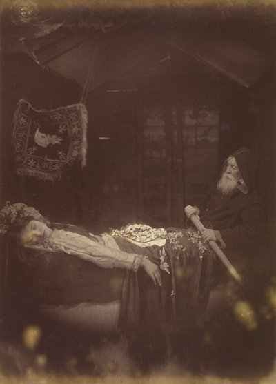 Elaine "and the dead" Oared by the dumb went upwards with the flood. by Julia Margaret Cameron