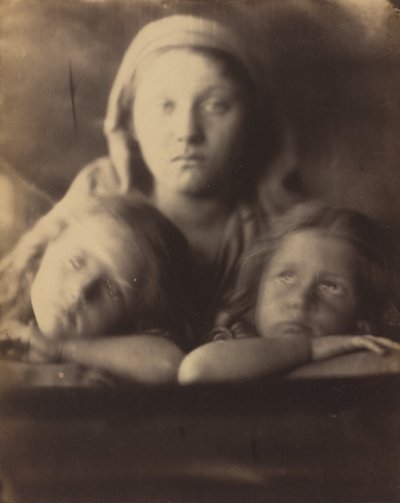 Mary Hillier and Two Children by Julia Margaret Cameron