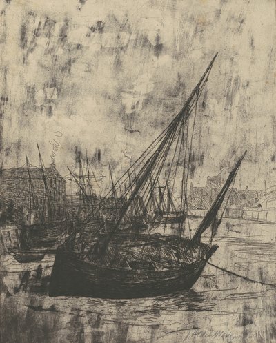 Boats at Peel - Isle of Man by Julian Alden Weir