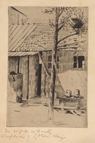 Dooryard, Buckets and Tree by Julian Alden Weir