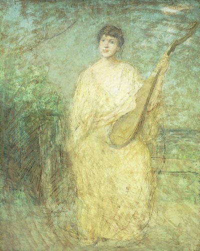 Model with a Lute by Julian Alden Weir