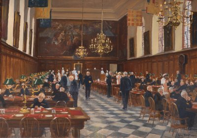 View of the Great Hall, the Royal Hospital Chelsea, 1990 by Julian Barrow