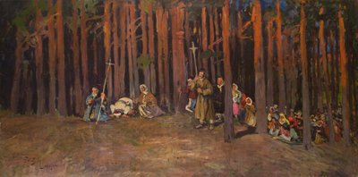 Group of Pilgrims by Julian Falat