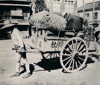 The Japanese Are Not Slave to Possessions. Most Can Move House by Hand-Cart, c1900, 1921 by Julian Leonard Street