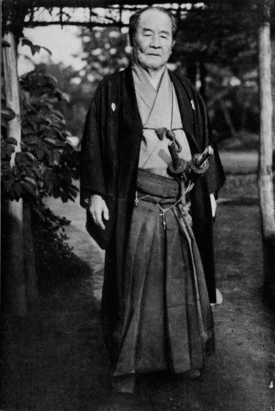 Viscount Shibusawa, 1840-1931 wearing his samurai swords by Julian Leonard Street