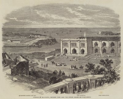 Interior of Sebastopol, sketched from near the Bronze Galley by Julian Portch