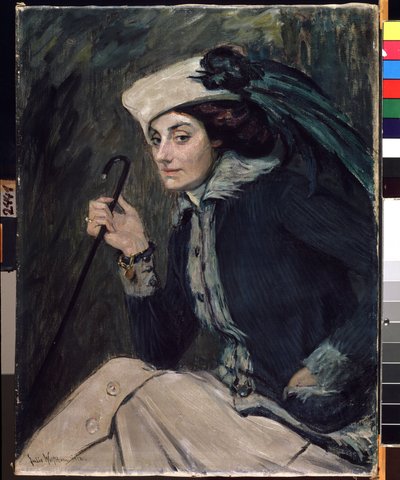 Woman with a Stick by Julie Wolfthorn