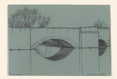 Bridge, Probably Near Lake Thun by Julie de Graag (signed by artist)
