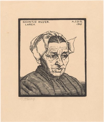 Portrait of Geertje Kuijer by Julie de Graag (signed by artist)