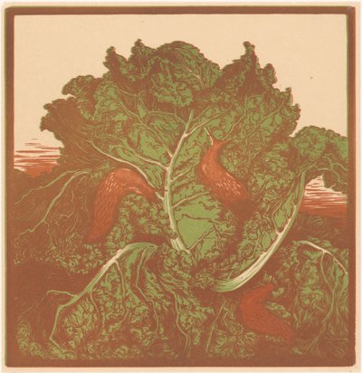 Three Slugs on a Cabbage by Julie de Graag